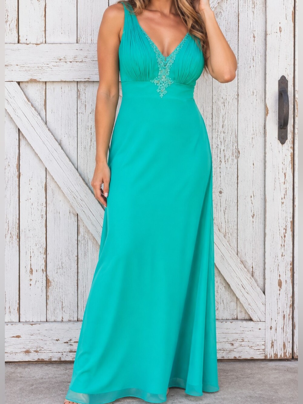 NWT Jimmy Lee Elegant Tiffany Blue Green Evening Gown Size M Prom Homecoming